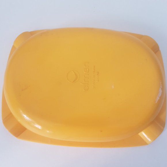 Vintage Cafes La Estrella Ashtray Efmen Spain Gijon Hard Plastic RARE Bright Yel - Picture 2 of 7